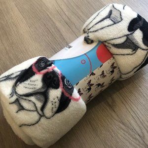 New French Bulldog Frenchie Blanket Throw 50 x 60 inches